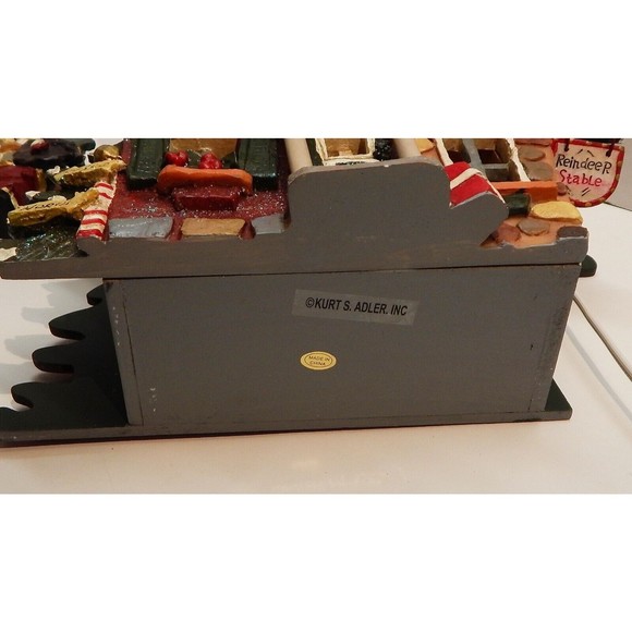 Kurt Adler Snowtown Village Claus & Co Workshop Lighted House With Santa Claus - Picture 12 of 13